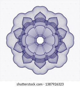 Blue abstract rosette. Vector Illustration. Detailed.