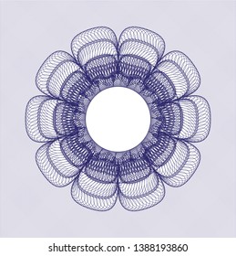 Blue abstract rosette. Vector Illustration. Detailed.