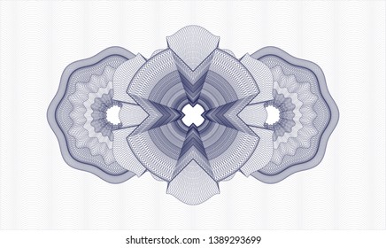 Blue abstract rosette. Vector Illustration. Detailed.