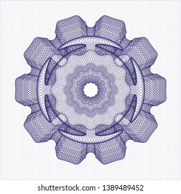 Blue abstract rosette. Vector Illustration. Detailed.