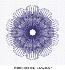 Blue abstract rosette. Vector Illustration. Detailed.