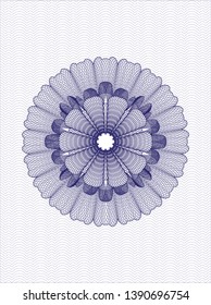 Blue abstract rosette. Vector Illustration. Detailed.
