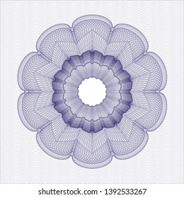 Blue abstract rosette. Vector Illustration. Detailed.