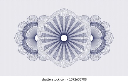 Blue abstract rosette. Vector Illustration. Detailed.