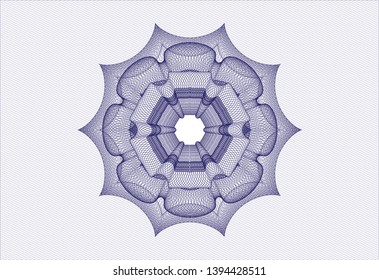 Blue abstract rosette. Vector Illustration. Detailed.
