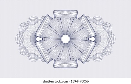 Blue abstract rosette. Vector Illustration. Detailed.