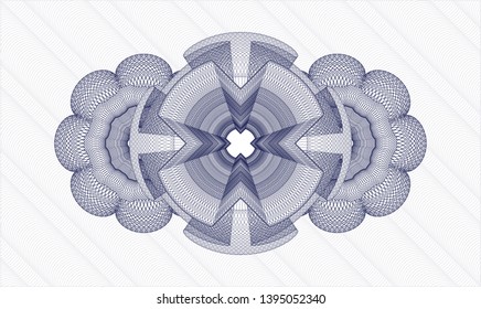 Blue abstract rosette. Vector Illustration. Detailed.