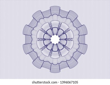 Blue abstract rosette. Vector Illustration. Detailed.