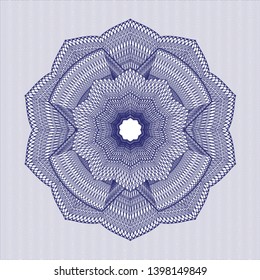 Blue abstract rosette. Vector Illustration. Detailed.