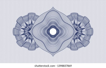 Blue abstract rosette. Vector Illustration. Detailed.