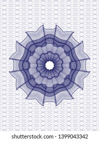 Blue abstract rosette. Vector Illustration. Detailed.