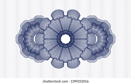 Blue abstract rosette. Vector Illustration. Detailed.
