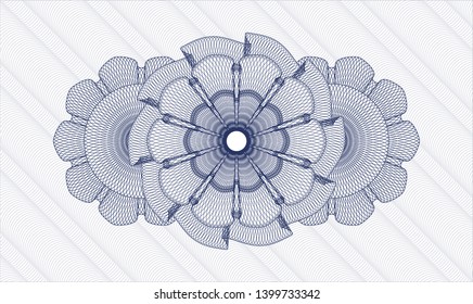 Blue abstract rosette. Vector Illustration. Detailed.