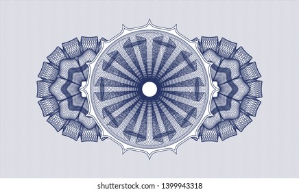 Blue abstract rosette. Vector Illustration. Detailed.