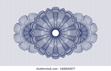 Blue abstract rosette. Vector Illustration. Detailed.