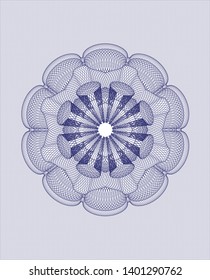 Blue abstract rosette. Vector Illustration. Detailed.