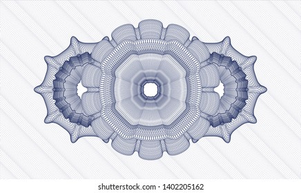 Blue abstract rosette. Vector Illustration. Detailed.
