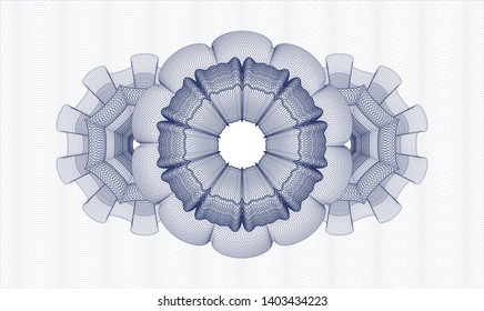 Blue abstract rosette. Vector Illustration. Detailed.