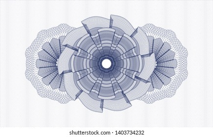 Blue abstract rosette. Vector Illustration. Detailed.