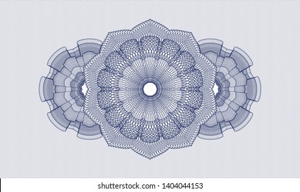 Blue abstract rosette. Vector Illustration. Detailed.
