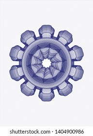 Blue abstract rosette. Vector Illustration. Detailed.