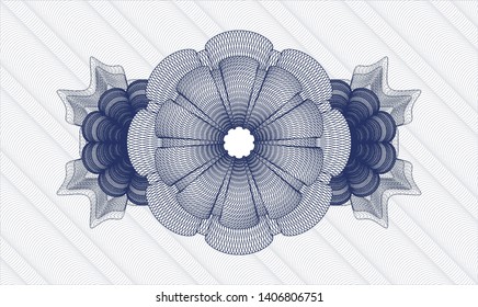 Blue abstract rosette. Vector Illustration. Detailed.