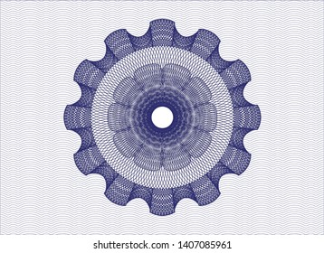 Blue abstract rosette. Vector Illustration. Detailed.
