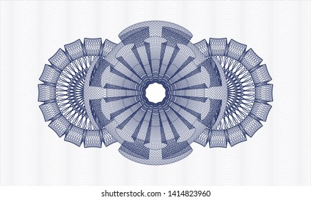 Blue abstract rosette. Vector Illustration. Detailed.