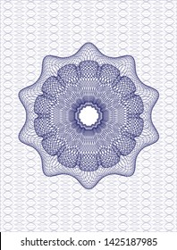 Blue abstract rosette. Vector Illustration. Detailed.