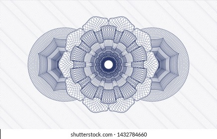 Blue abstract rosette. Vector Illustration. Detailed.