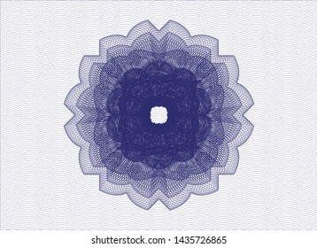 Blue abstract rosette. Vector Illustration. Detailed.