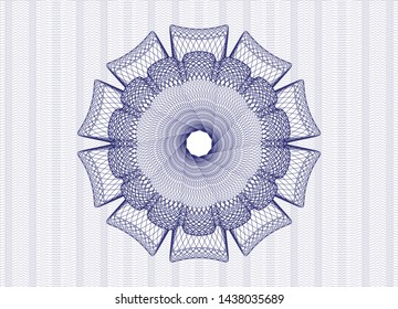 Blue abstract rosette. Vector Illustration. Detailed.