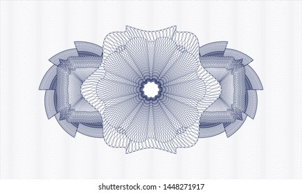 Blue abstract rosette. Vector Illustration. Detailed.