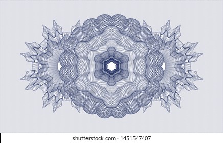 Blue abstract rosette. Vector Illustration. Detailed.