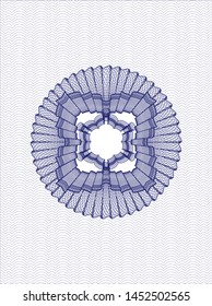 Blue abstract rosette. Vector Illustration. Detailed.