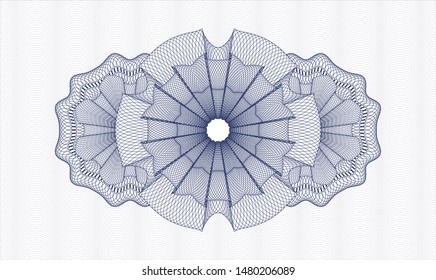Blue abstract rosette. Vector Illustration. Detailed.