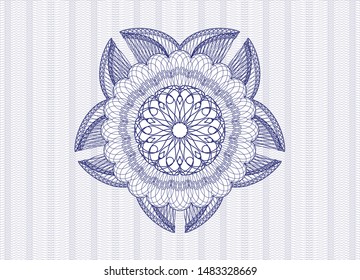 Blue abstract rosette. Vector Illustration. Detailed.