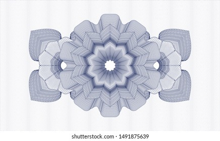 Blue abstract rosette. Vector Illustration. Detailed.