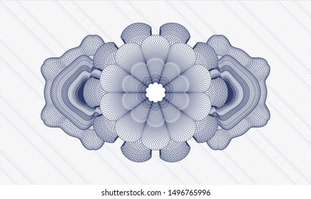 Blue abstract rosette. Vector Illustration. Detailed.