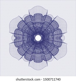 Blue abstract rosette. Vector Illustration. Detailed.