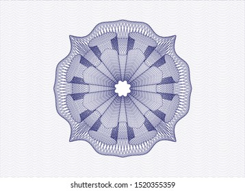 Blue abstract rosette. Vector Illustration. Detailed.