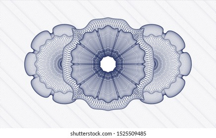 Blue abstract rosette. Vector Illustration. Detailed.