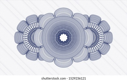 Blue abstract rosette. Vector Illustration. Detailed.