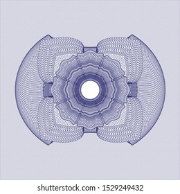 Blue abstract rosette. Vector Illustration. Detailed.