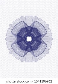 Blue abstract rosette. Vector Illustration. Detailed.