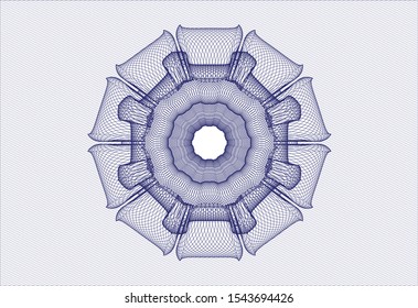 Blue abstract rosette. Vector Illustration. Detailed.