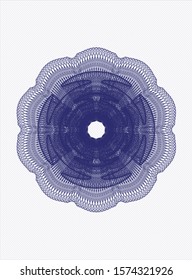 Blue abstract rosette. Vector Illustration. Detailed.