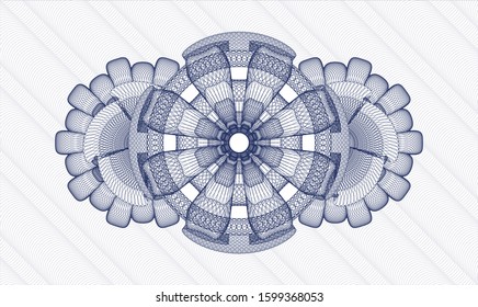 Blue abstract rosette. Vector Illustration. Detailed.