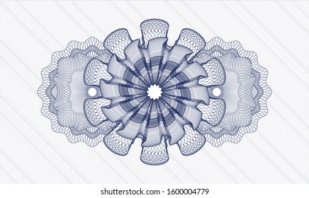 Blue abstract rosette. Vector Illustration. 