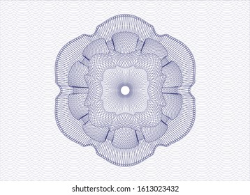 Blue abstract rosette. Vector Illustration. Detailed.